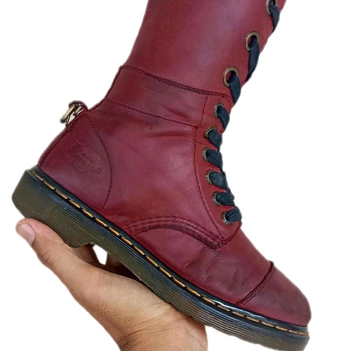 Dr. Martens Triumph 1914 Aimilita Aimille Red Tartan/ Maroon Size 39-40