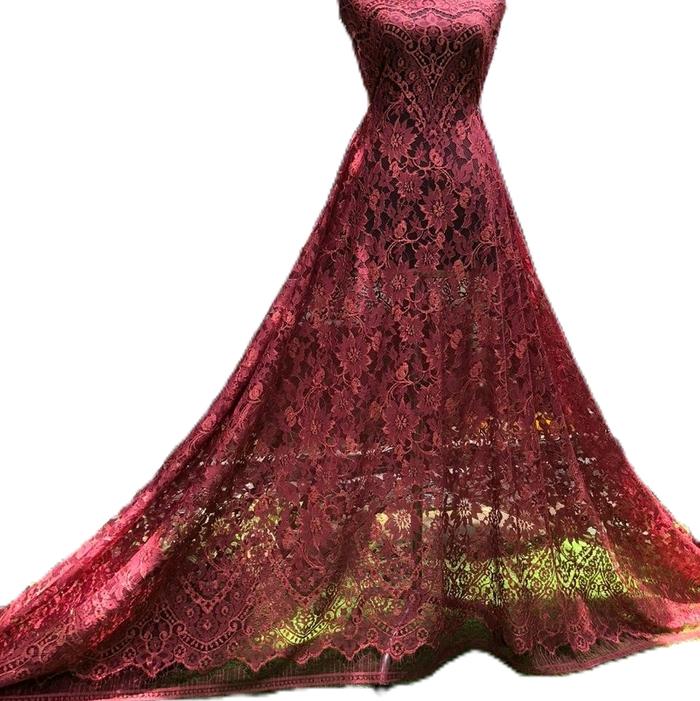 kain Brokat semi Francis 3D cord cristal metalik. Dress Katun Mewah