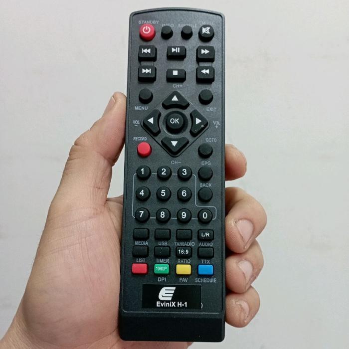 Remote Remot Set Top Box STB DVB-T2 Evinix H1-264 H-Neo H1-Max Pengganti Tanpa Setting Digital TV