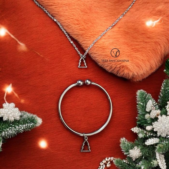 Gelang & Kalung VP MONEL Christmas Tree Special Natal FREE Box Natal
