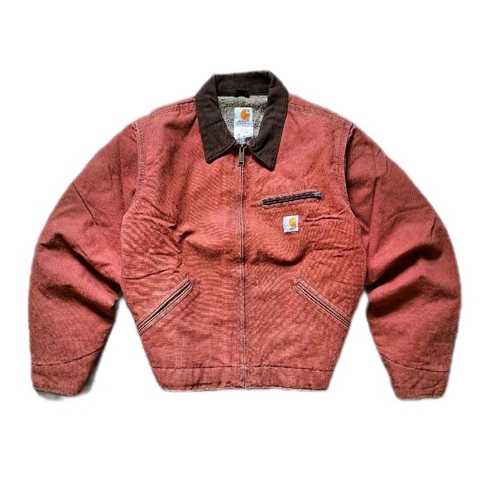 2009's vintage rose salmon carhartt detroit jacket WJ097 size small