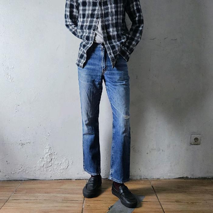edwin jeans japan Straight Panjang Biru Pria