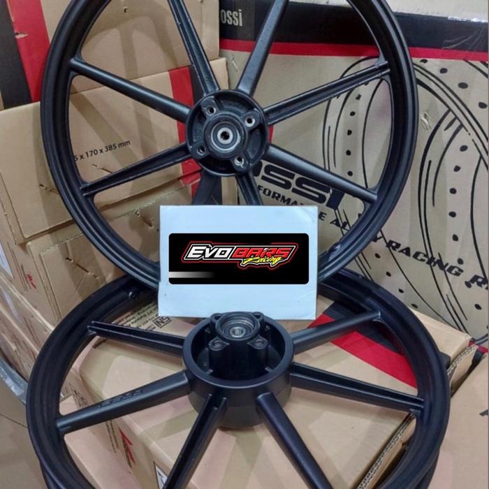 Velg Vrossi Zigen Swan Satria 2tak Lumba Hiu Double Disc Black White Gold V rossi Palang 8