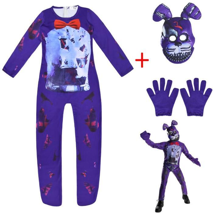 PRODUK TERBATAS Horrible Halloween Costume for Kids Five Nights Freddyed Jumpsuit Cosplay Nightmare 