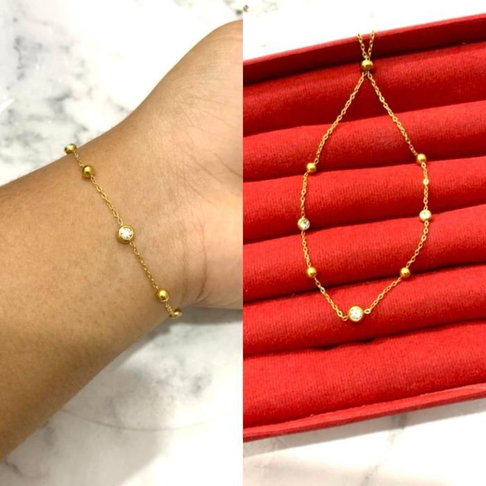 Gelang Tangan wanita model permata simple gt1115