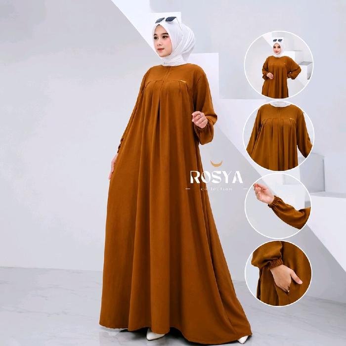 Tania gamis Ld 120 130 140 150 Jumbo Muslimah Abaya Oversize DRESS Bigzise Kringkel air flow premium
