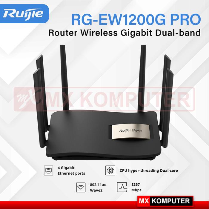 Harga Wireless Router Harga RUIJIE-REYEE-RG-EW1200G-PRO-1300M-DUAL-BAND-GIGABIT-WIRELESS ...