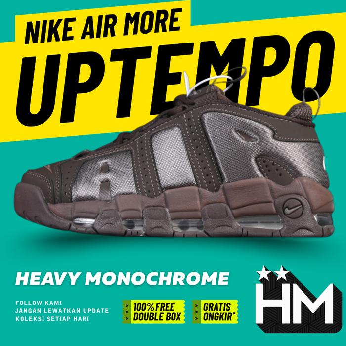 Air More Uptempo Low Baroque Brown Cave Stone Sneaker FZ3055-200 (Size 40-47.5)