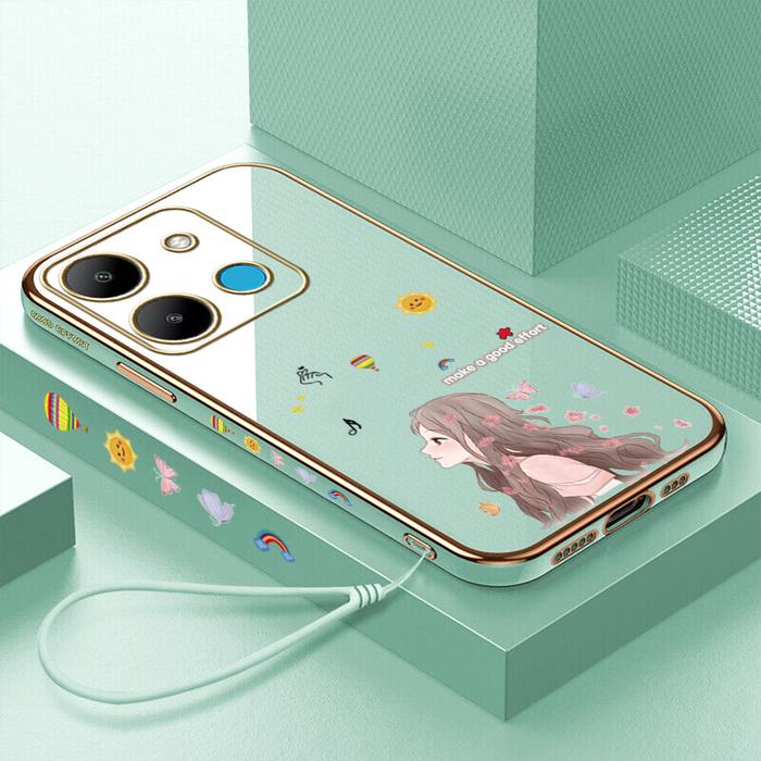 Hontinga Casing Casing untuk Infinix Smart 7 Hot 20 Tecno Spark Go