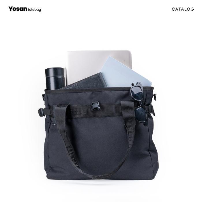 Cagho I Yosan Totebag Black I Slingbag Pria L Ransel Backpack I Totebag Anti Air I Tas Selempang Tbk