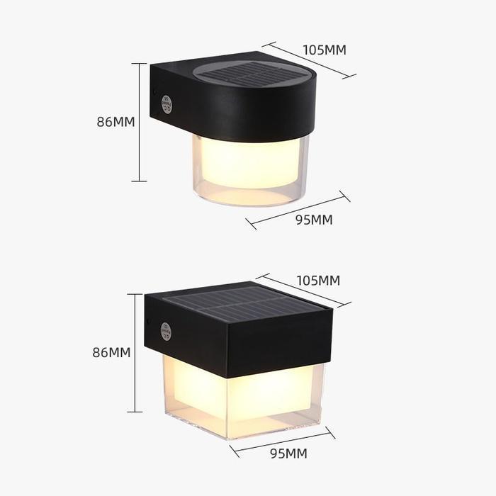 2 Warna Lampu Dinding Outdoor Anti Air Lampu Hias Lampu Dinding TamanTenaga Surya Lampu Teras