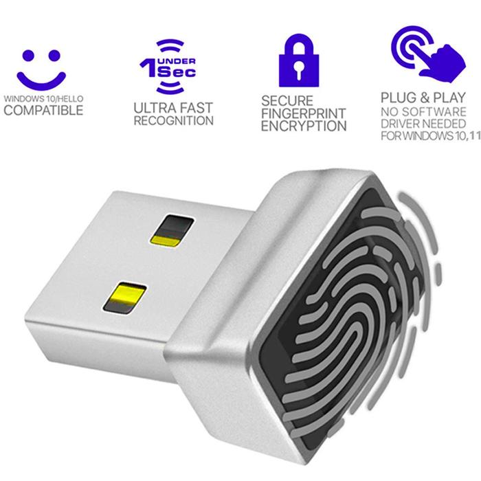 USB Fingerprint Reader for Windows 11 10 8 7 Hello Security Key