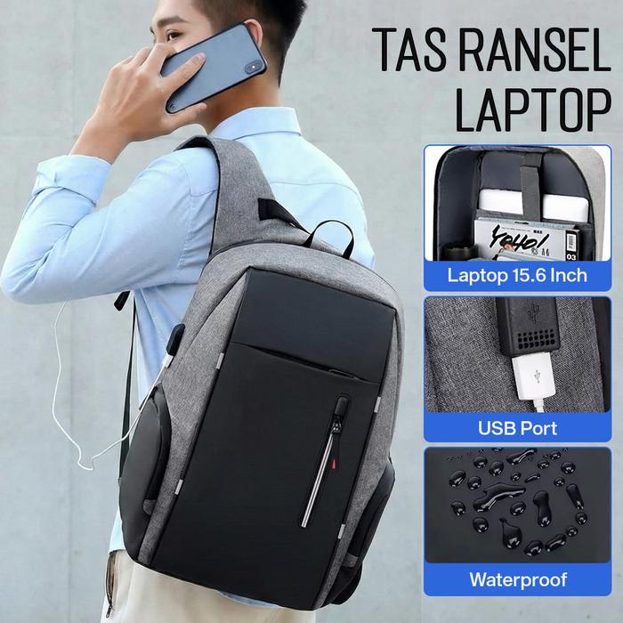 Pemata Mall Jakarta | CEAVNI Tas Ransel Laptop | Tas Ransel Pria | Backpack 15 6 Inch with