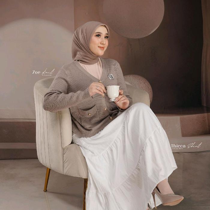 zoe knit nadheera luxury jaket cardigan rajut