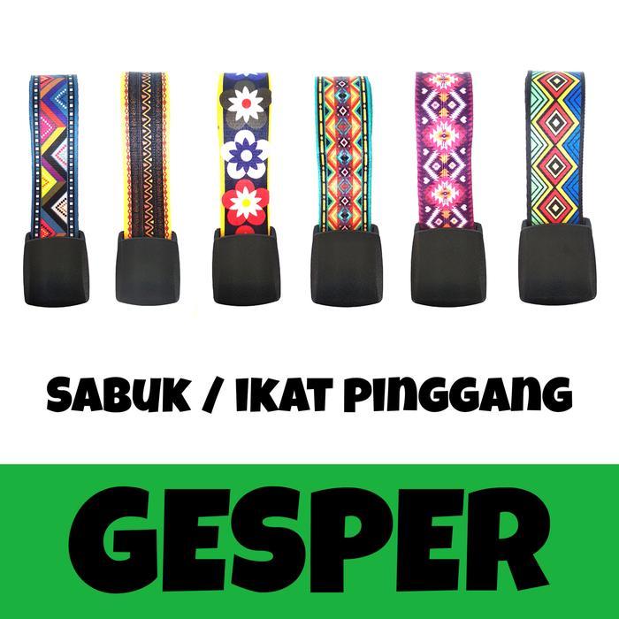 BEST Gesper cewek cowok ikat pinggang motif etnik sabuk webbing belt