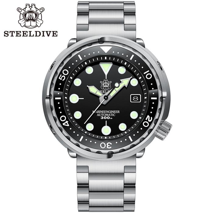 Steeldive SD1975 Black Dial Ceramic bezel 30ATM 300m Waterproof