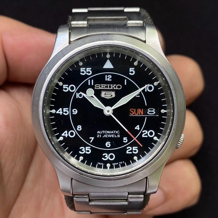 (SOLD OUT) Seiko 5 Automatic SNK809 Military Black Flieger 7s26-02J0