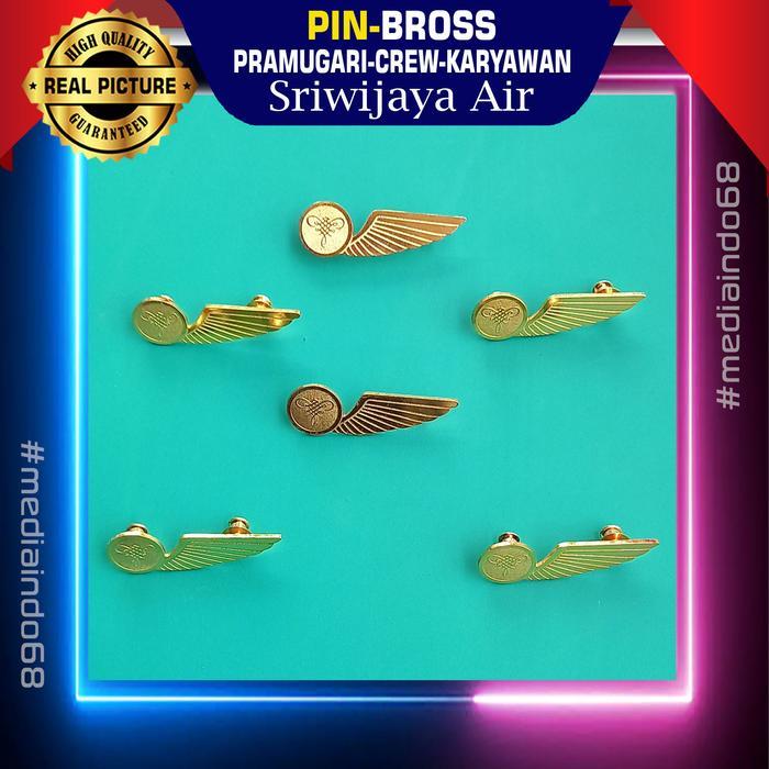 PREMIUM Pin Wing Flight Attendant/Pramugari Sriwijaya Airlines Original