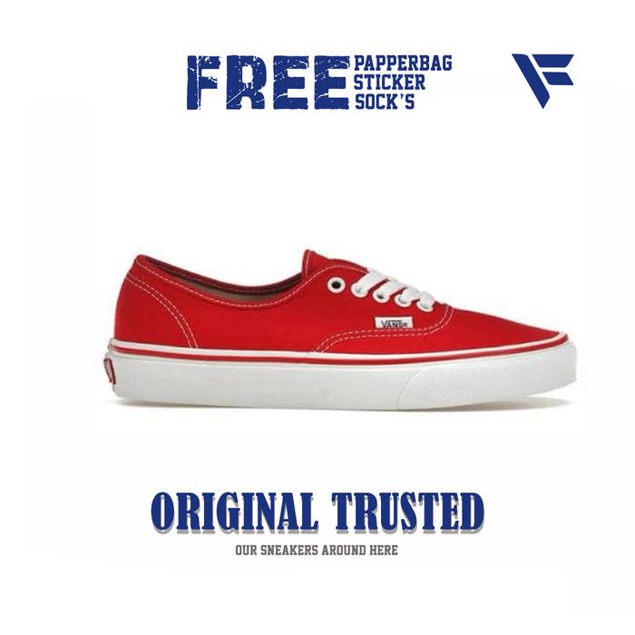 Vans Authentic Red Chili White Classic Original