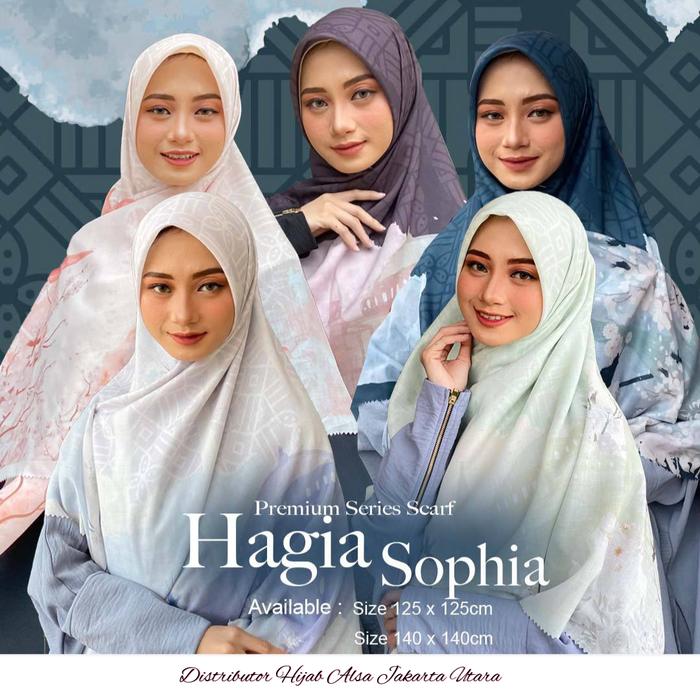 Distributor Hijab Alsa | Original Voal Motif Premium Hagia Sophia Jilbab Segiempat Kerudung Square P