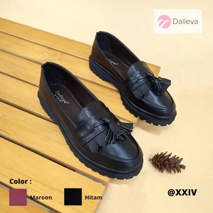 DALLEYA COLLECTION - Adrian Sepatu Docmart Wanita | Loafers Wanita Korean Style