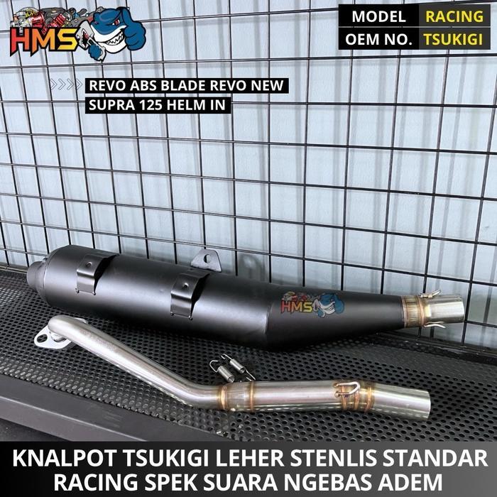 KNALPOT TSUKIGI REVO ABSOLUTE BLADE REVO NEW SUPRA 125 HELM IN BLADE NEW LEHER STENLIS KNALPOT BOBOK