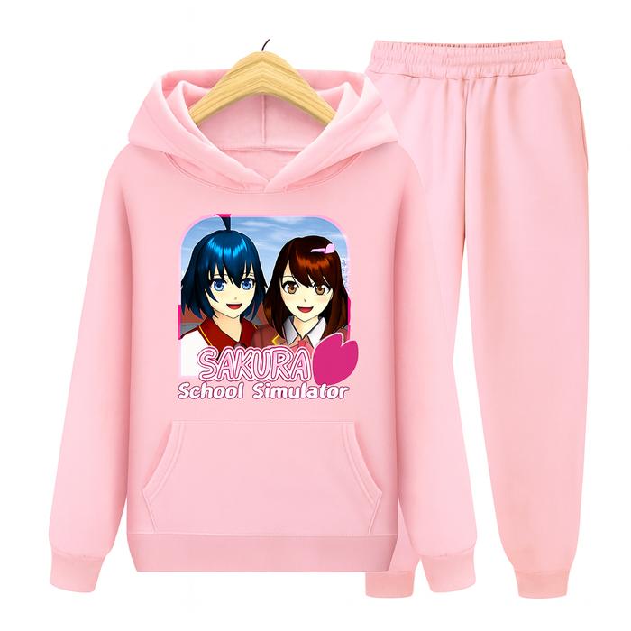 OKHI - Setelan Sweater Hoodie Sakura School Simulator | Anak-Remaja ( SET Hoodie - Sakura School Sim