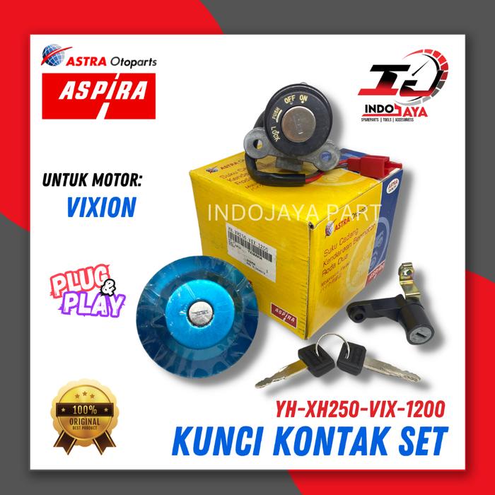 Indra Motopart - [New] [ KUNCI KONTAK ASSY ASPIRA VIXION / KUNCI KONTAK SET + JOK + TANGKI BENSIN / 