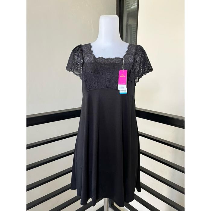 THE BRAHOUSE LINGERIE DRESS SIZE XL L DRESS LENGAN LACE CANTIK BAJU RUMAH ADEM MULUS 1575N
