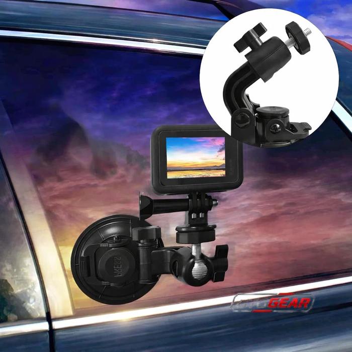 Car Window Tripod Dashcam Holder Suction Cup 360 Rotate 1/4 Inch - WF-330