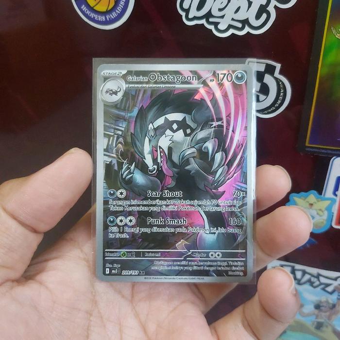 Galarian Obstagoon AR MA3 Evolusi Mega Impian EX Pokemon TCG Indonesia
