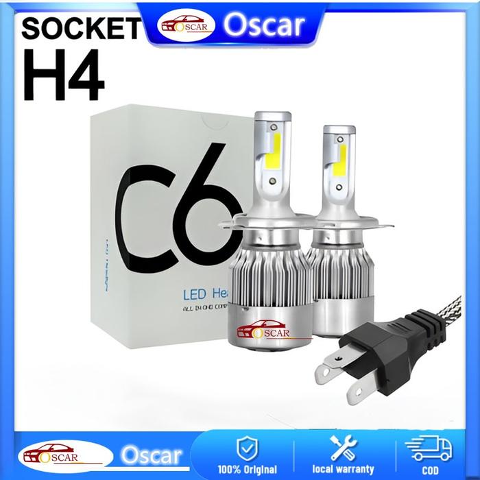 TERBARU!!! Lampu Utama Mobil LED Headlight C6 SILVER H1 H3 H4 H7 H11 HB3 HB4 9005 9006 H8 36Watt 36
