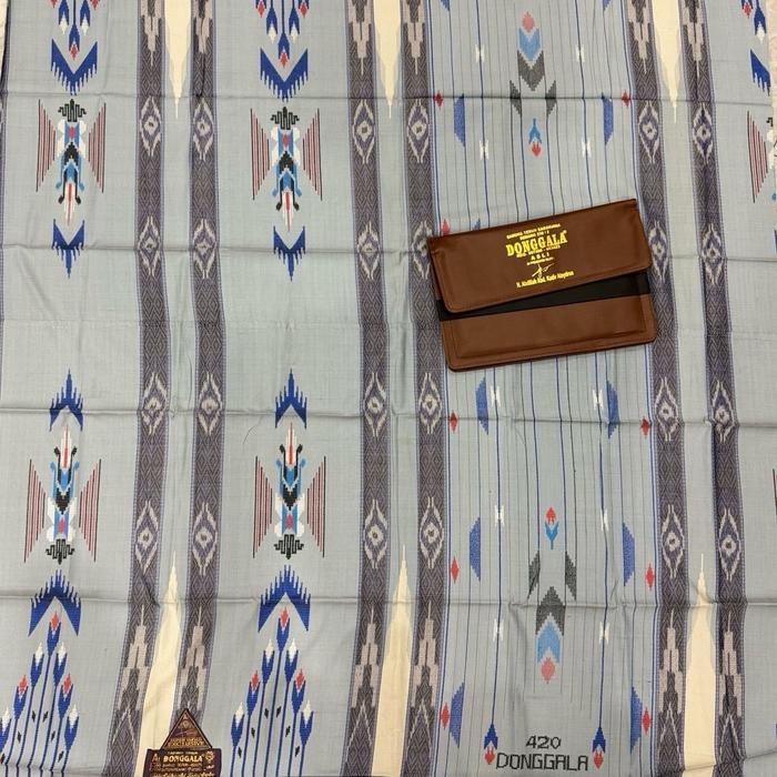 SARUNG TENUN DONGGALA FULL SUTRA SONGKET 420 JAHIT TENGAH SUPER GOLD EXCLUSIVE