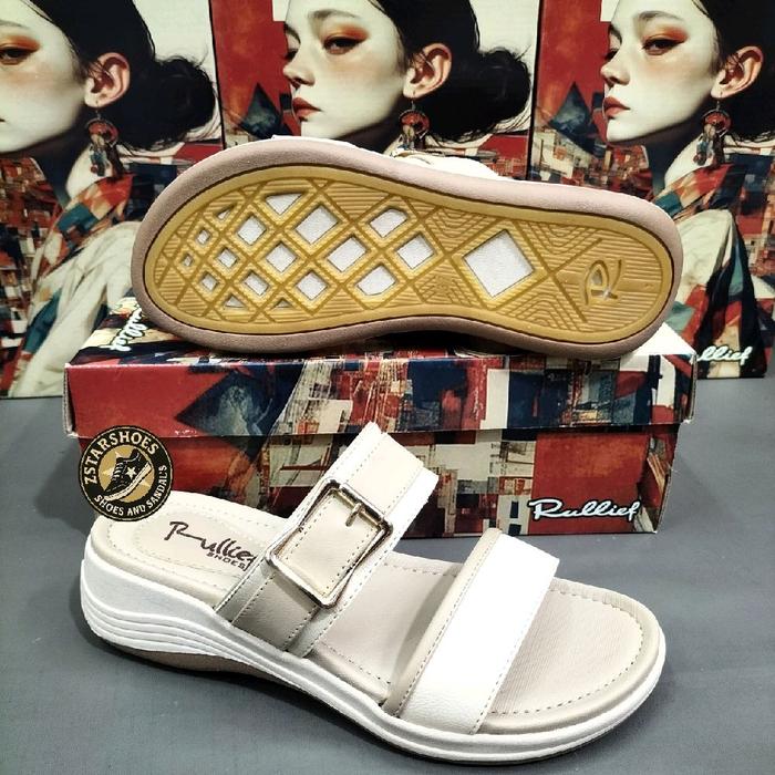 Sandal Slide Casual Wanita Rullief FBJ 778 Sandal Wedges Wanita Elegant Berkualitas Premium