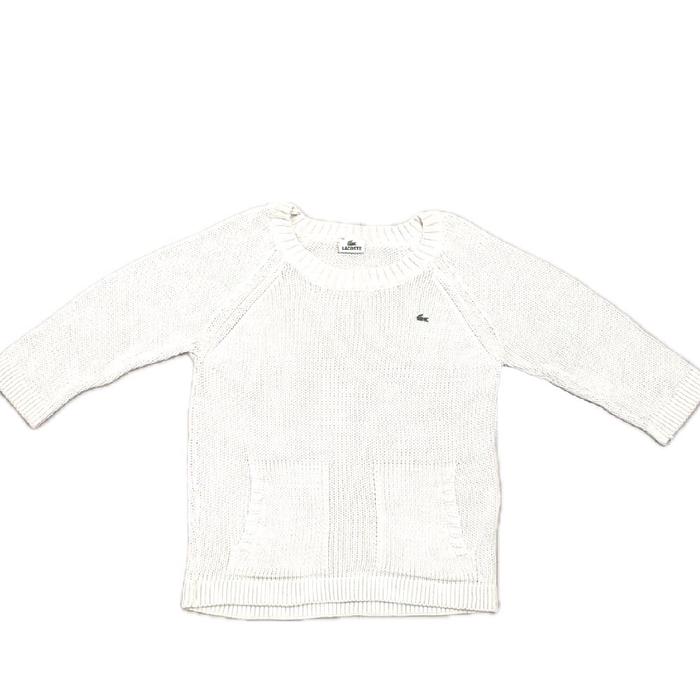 Outer Lacoste White Knitwear Wanita