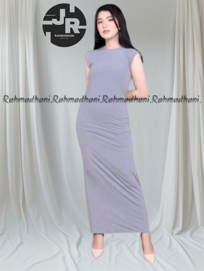 Gamis Inner Dress Yukensi Wanita Muslim Super Knit Rib dan Span Knit - Maxi, Panjang - Dewasa