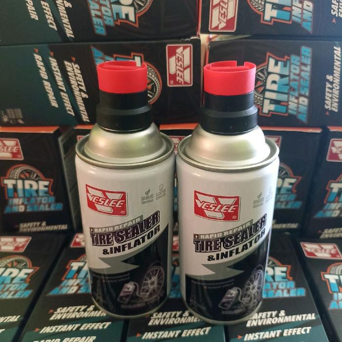 Veslee Tire Sealer & Inflator - Solusi Cepat untuk Perbaikan Ban - Efek Instan dan Aman untuk Lingku
