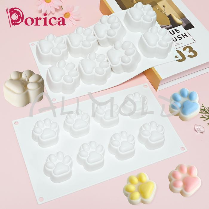3D Cat Paw Mousse Mold Handmade Squishy Squeeze Toy Silicone Mould DIY Soap Candle Gypsum Model Cake