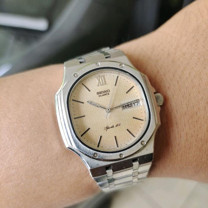 Seiko sq sports 100 royal oak nautilus nautellipse rare langka vintage quartz