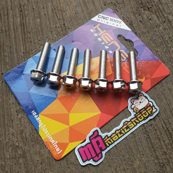 Baut 12 probolt 8×30 drat 12 panjang 3cm stainless 2kunci original heng thailand