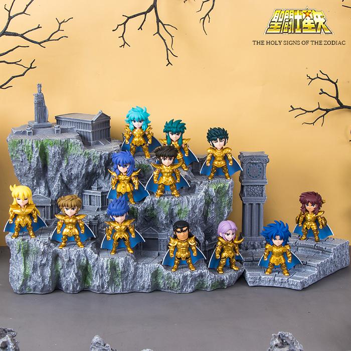 In Stock Gold Saint Seiya Zodiac Platform Palace Figure Model