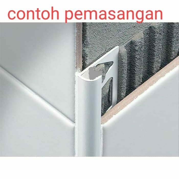 Sudutan Ubin Keramik PVC | Kuku Macan Plastik | PVC Tile Trim | Corner PVC 240cm 2,4Meter