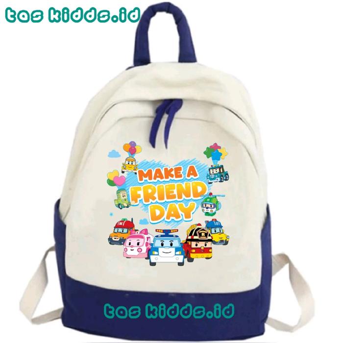 TAS ANAK RANSEL ANAK ROBOCAR POLI FRIEND (FREE NAMA ANAK) Backpack
