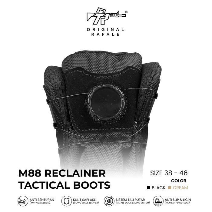 Terbaik Original Rafale M88 8 Inch Sepatu PDL Hiking Riding Tracking Boots - Cream Gurun Hitam Terim