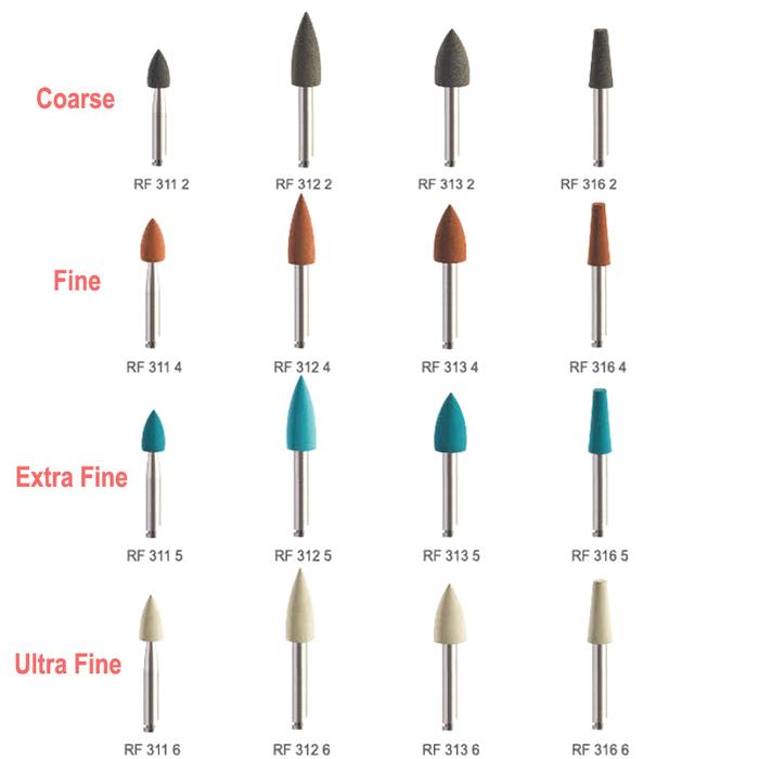 5PCS Dental Rubber Polisher Buffing Bur On Adjusting Polishing Metal
