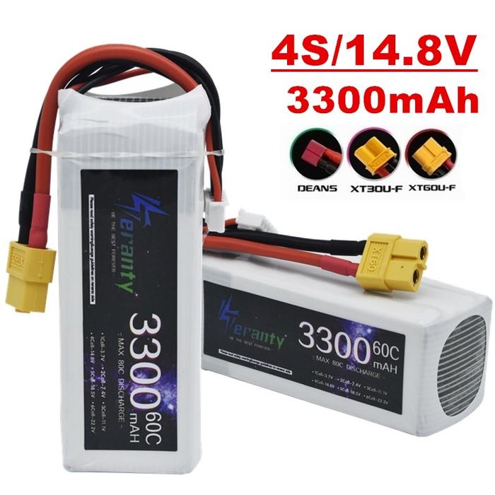 4S 14.8V 3300mAh 60C Lipo Battery with XT30 XT60 T Connector Softcase Lipo Battery for RC Car Truck 