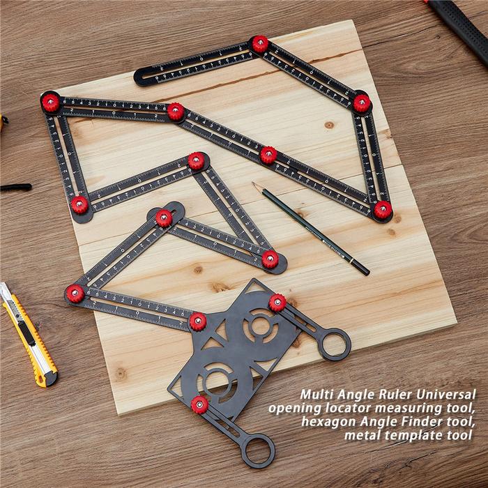 6//9/12 Fold Tile Hole Locator Aluminium Alloy Angle Ruler Finder