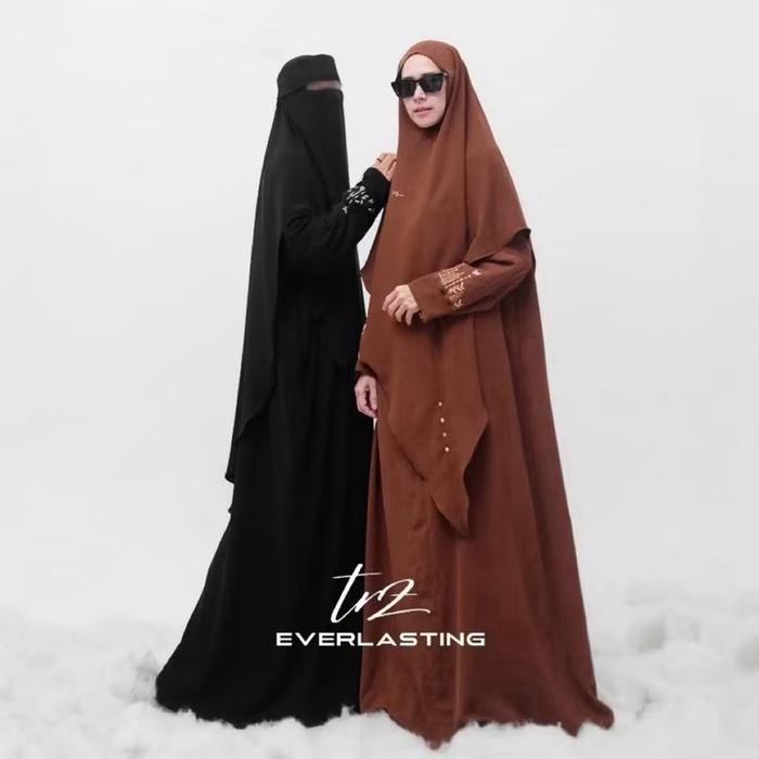 TRZ - Gamis Everlasting - gamis bordir minimalis - gamis umroh elegan