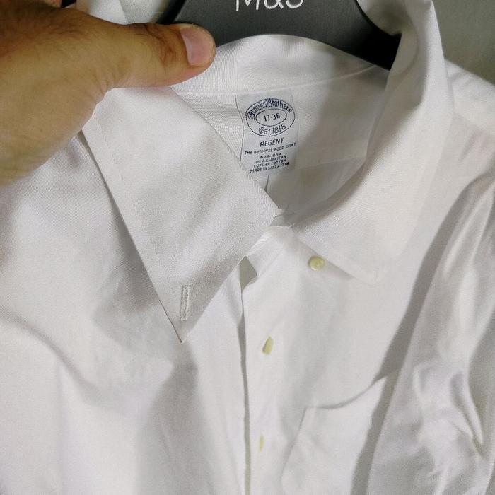 kemeja pria SIZE XXL putih brand kantor kerja Brooks brothers