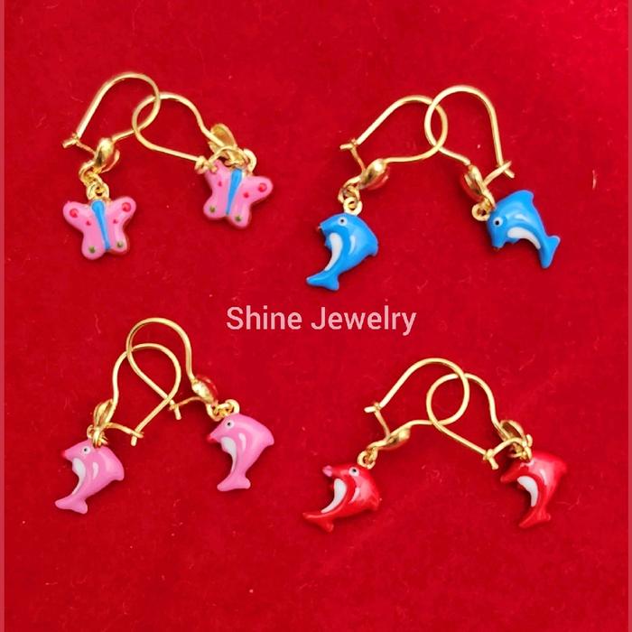 anting anak kupu dan dolphin setengah gram